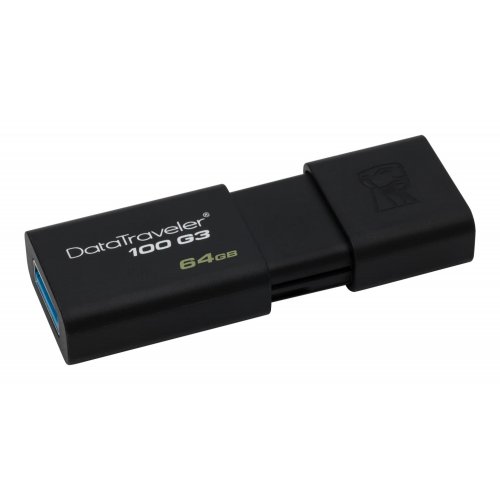 Купить Накопитель Kingston DataTraveler 100 G3 2 x 64GB USB 3.1 (DT100G3/64GB-2P) Black - цена в Харькове, Киеве, Днепре, Одессе
в интернет-магазине Telemart фото