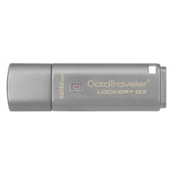 Накопичувач Kingston DataTraveler Locker+G3 USB 3.0 128GB (DTLPG3/128GB) Silver