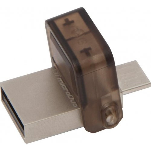 Купити Накопичувач Kingston DataTraveler MicroDuo USB 2.0/MicroUSB 32GB Beige (DTDUO/32GB) - ціна в Києві, Львові, Вінниці, Хмельницькому, Франківську, Україні | інтернет-магазин TELEMART.UA фото