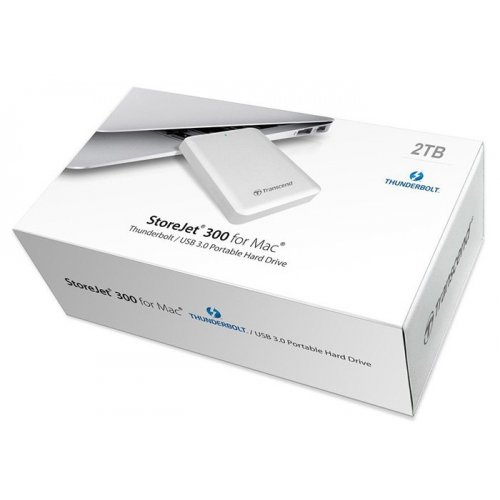 Зовнішній HDD Transcend StoreJet M300 2TB Thunderbolt (TS2TSJM300) White купити в Україні | Telemart фото