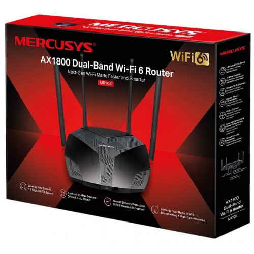 Купить Wi-Fi роутер Mercusys MR70X - цена в Харькове, Киеве, Днепре, Одессе
в интернет-магазине Telemart фото