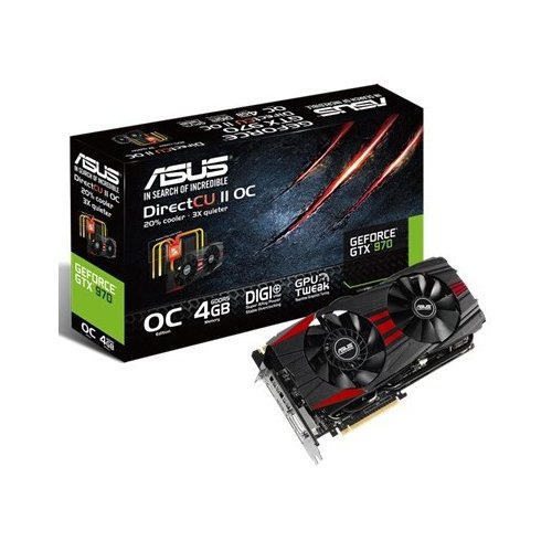 Продати Відеокарта Asus GeForce GTX 970 4096MB DirectCU II Black (GTX970-DC2OC-4GD5-BLACK) за Trade-In у інтернет-магазині Телемарт - Київ, Дніпро, Україна фото