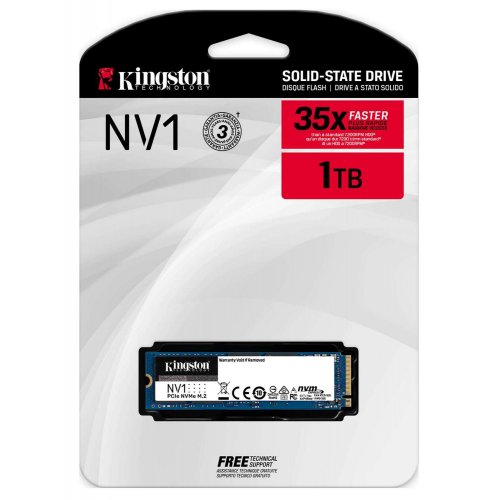 Фото SSD-диск Kingston NV1 1TB M.2 (2280 PCI-E) NVMe x4 (SNVS/1000G)