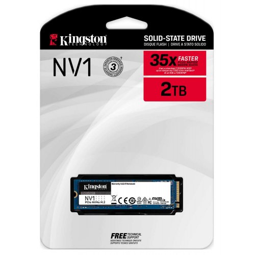 Продати SSD-диск Kingston NV1 2TB M.2 (2280 PCI-E) NVMe x4 (SNVS/2000G) за Trade-In у інтернет-магазині Телемарт - Київ, Дніпро, Україна фото