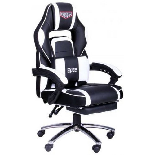 Игровое кресло VR Racer Edge Omega (521342) Black/White купить в Украине | Telemart фото