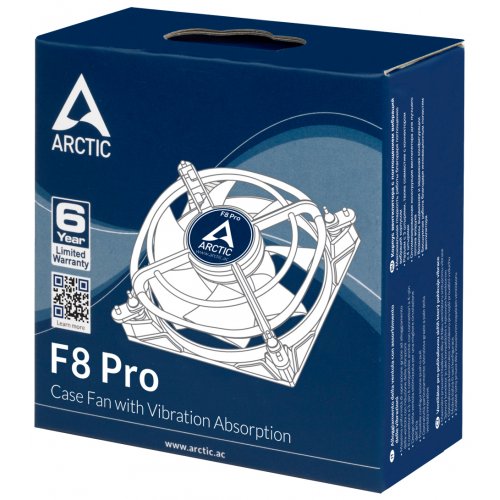 Продать Кулер для корпуса Arctic F8 Pro (AFACO-08P00-GBA01) Black/White по Trade-In интернет-магазине Телемарт - Киев, Днепр, Украина фото