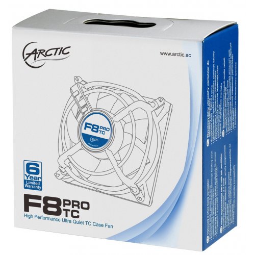 Продать Кулер для корпуса Arctic F8 Pro TC (AFACO-08PT0-GBA01) Black/White по Trade-In интернет-магазине Телемарт - Киев, Днепр, Украина фото