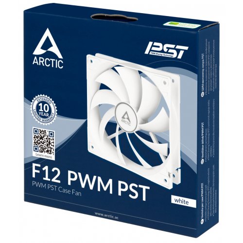 Продать Кулер для корпуса Arctic F12 PWM PST (ACFAN00198A) White по Trade-In интернет-магазине Телемарт - Киев, Днепр, Украина фото