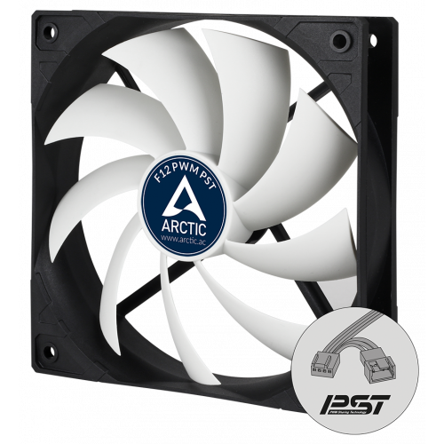 Продати Кулер для корпуса Arctic F12 PWM PST (AFACO-120PC-GBA01) Black/White за Trade-In у інтернет-магазині Телемарт - Київ, Дніпро, Україна фото
