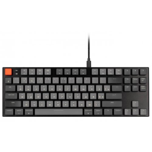 Купити Клавіатура Keychron K1 87 keys RGB Gateron Red Black - ціна в Києві, Львові, Вінниці, Хмельницькому, Франківську, Україні | інтернет-магазин TELEMART.UA фото