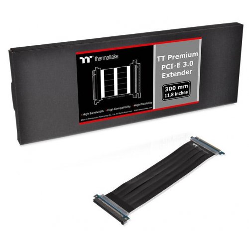 Подовжувач Thermaltake TT Premium PCI-E 3.0 16X Extender 0.3m (AC-045-CN1OTN-C1) купити в Україні: Київ, Львів, Хмельницький, Тернопіль, Івано-Франківськ | Низька ціна, відгуки, характеристики від TELEMART фото
