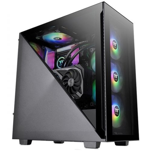 Корпус Thermaltake Divider 300 TG ARGB Tempered Glass без БП (CA-1S2-00M1WN-01) Black купити з перевіркою сумісності: огляд, характеристики, ціна у Києві, Львові, Вінниці, Хмельницькому, Івано-Франківську, Україні | інтернет-магазин TELEMART.UA фото