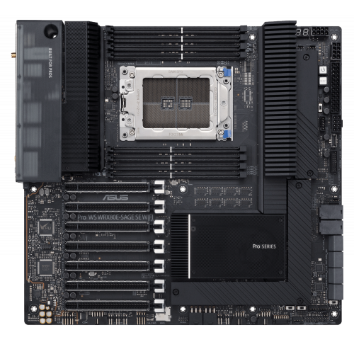 Photo Motherboard Asus Pro WS WRX80E-SAGE SE WIFI (sWRX8, AMD WRX80)