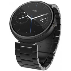 Умные часы Motorola Moto 360 Stainless Steel with Dark Finish Black
