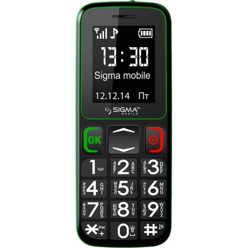 Купить Мобильный телефон Sigma mobile Comfort 50 Mini 3 Black-Green - цена в Харькове, Киеве, Днепре, Одессе
в интернет-магазине Telemart фото