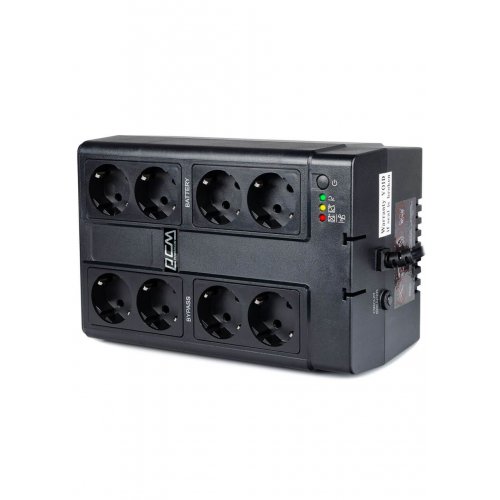 ДБЖ Powercom CUB-850N Schuko купити в Україні: Київ, Львів, Хмельницький, Тернопіль, Івано-Франківськ | Низька ціна, відгуки, характеристики від TELEMART фото