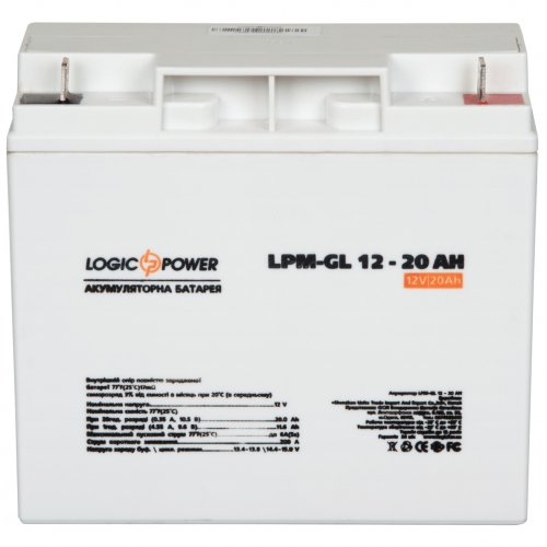 Купить Аккумуляторная батарея LogicPower 12V 20 Ah LPM-GL (LP5214) - цена в Харькове, Киеве, Днепре, Одессе
в интернет-магазине Telemart фото