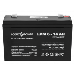 Фото Аккумуляторная батарея LogicPower 6V 14 Ah AGM LPM (LP4160)