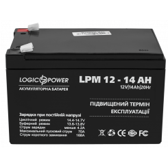 Фото Акумуляторна батарея LogicPower 12V 14 Ah AGM LPM (LP4161)