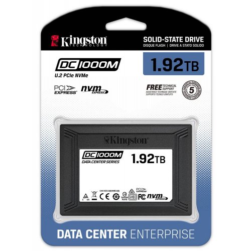 Продать SSD-диск Kingston DC1000M 3D TLC NAND 1.92TB U.2 NVMe x4 (SEDC1000M/1920G) по Trade-In интернет-магазине Телемарт - Киев, Днепр, Украина фото