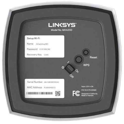 Купити Wi-Fi роутер Linksys Velop MX4200 1-pack (MX4200-EU) - ціна в Києві, Львові, Вінниці, Хмельницькому, Франківську, Україні | інтернет-магазин TELEMART.UA фото