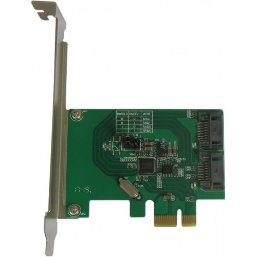 Купить Контроллер Dynamode PCI-E to 2 x SATA (PCI-E-2xSATAIII) - цена в Харькове, Киеве, Днепре, Одессе
в интернет-магазине Telemart фото