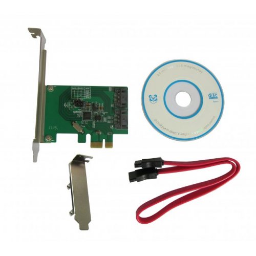Купить Контроллер Dynamode PCI-E to 2 x SATA (PCI-E-2xSATAIII) - цена в Харькове, Киеве, Днепре, Одессе
в интернет-магазине Telemart фото