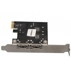 Фото Контроллер Frime PCI-E to 2 x SATA + 2 x eSATA (ECF-PCIEto2.2SATAIII.LP)