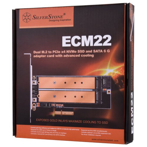 Купить Адаптер SilverStone ECM22 PCI-E x4 to M.2 + SATA (SST-ECM22) - цена в Харькове, Киеве, Днепре, Одессе
в интернет-магазине Telemart фото