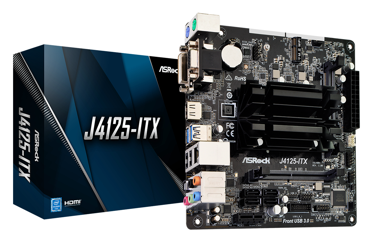 Продать Материнская плата AsRock J4125-ITX (Intel J4125) по Trade-In  интернет-магазине Телемарт - Киев, Днепр, Украина