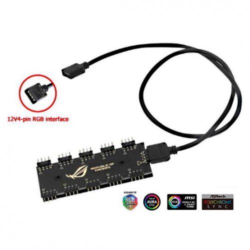 Купить Контроллер T-Adapter RGB 10 connectors 12V 4-Pin - цена в Харькове, Киеве, Днепре, Одессе
в интернет-магазине Telemart фото
