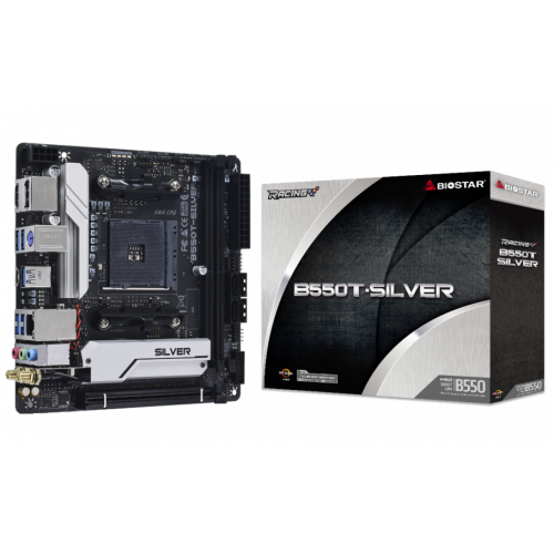 Продать Материнская плата Biostar B550T-SILVER Ver. 5.0 (sAM4, AMD B550) по Trade-In интернет-магазине Телемарт - Киев, Днепр, Украина фото