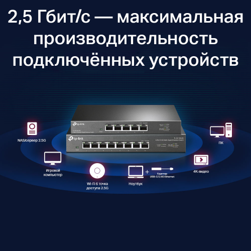 Купити Мережевий комутатор TP-LINK TL-SG108-M2 - ціна в Києві, Львові, Вінниці, Хмельницькому, Франківську, Україні | інтернет-магазин TELEMART.UA фото