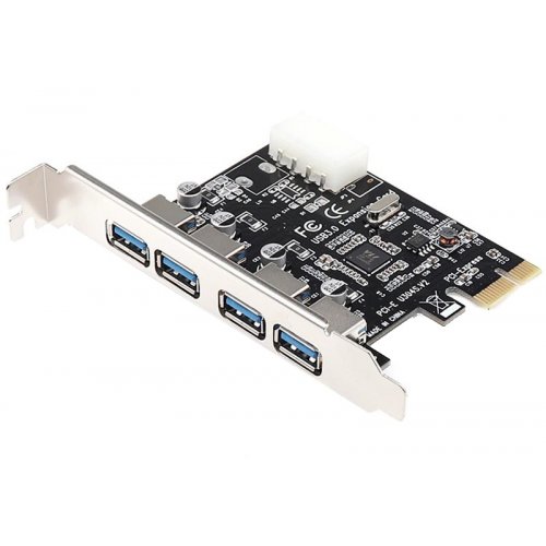 

T-Adapter PCI-E x1 to 4 x USB 3.0 Black