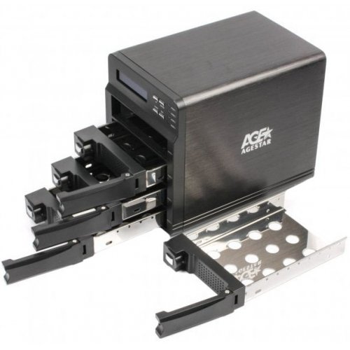 Купити Зовнішній RAID-масив Agestar Enclosure for 4 x 3.5" with USB 3.0 Type-B + eSATA (3C4B3A) Black - ціна в Києві, Львові, Вінниці, Хмельницькому, Франківську, Україні | інтернет-магазин TELEMART.UA фото