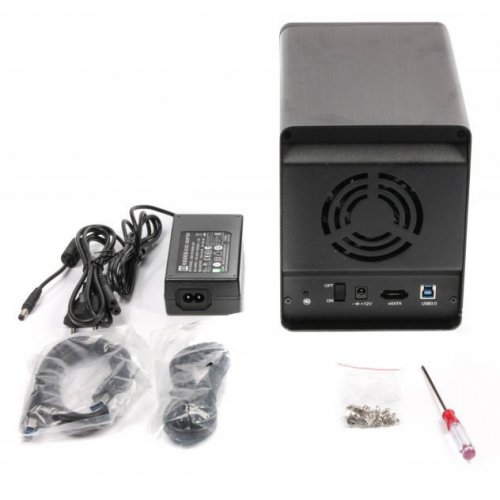 Купити Зовнішній RAID-масив Agestar Enclosure for 4 x 3.5" with USB 3.0 Type-B + eSATA (3C4B3A) Black - ціна в Києві, Львові, Вінниці, Хмельницькому, Франківську, Україні | інтернет-магазин TELEMART.UA фото