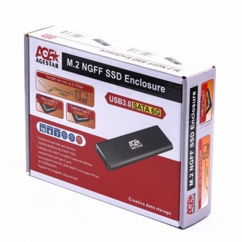 Купить Внешний карман Agestar Enclosure M2 NGFF USB Type-C (3UBNF1C) Grey - цена в Харькове, Киеве, Днепре, Одессе
в интернет-магазине Telemart фото