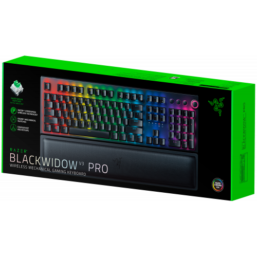Photo Keyboard Razer BlackWidow V3 Pro Razer Green (RZ03-03530800-R3R1) Black