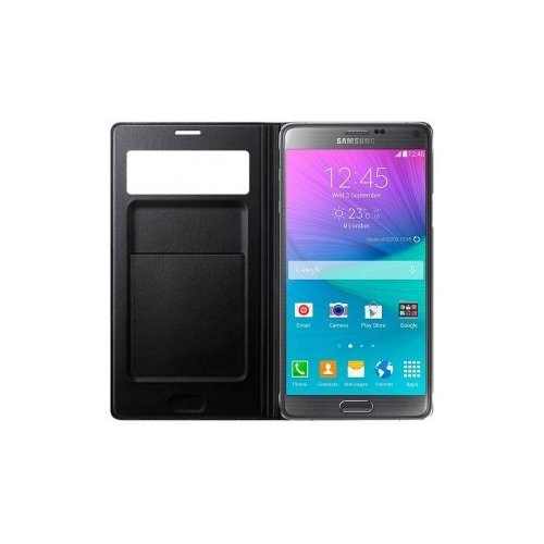Купити Чохол Чехол Samsung S View Classic Edition mini window для Galaxy Note 4 EF-EN910FKEGRU Black - ціна в Києві, Львові, Вінниці, Хмельницькому, Франківську, Україні | інтернет-магазин TELEMART.UA фото