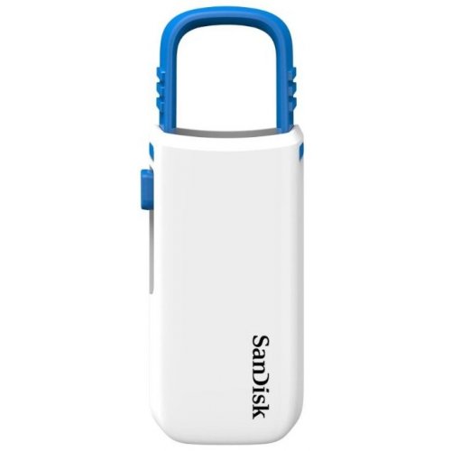 Купити Накопичувач SanDisk Cruzer U 16GB White-Blue (SDCZ59-016G-B35WB) - ціна в Києві, Львові, Вінниці, Хмельницькому, Франківську, Україні | інтернет-магазин TELEMART.UA фото