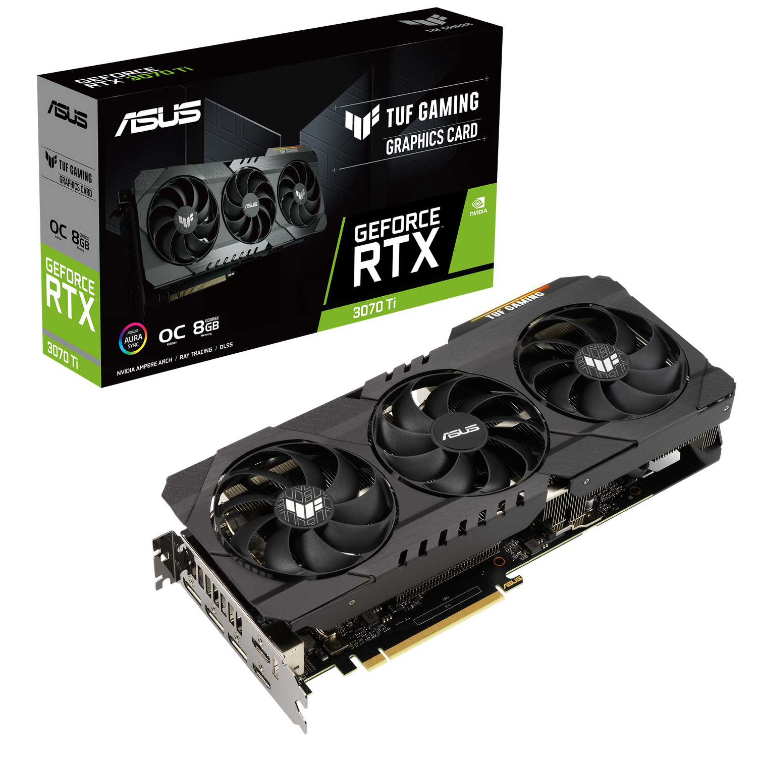 Продать Видеокарта Asus TUF GeForce RTX 3070 Ti Gaming OC 8192MB (TUF- RTX3070TI-O8G-GAMING) по Trade-In интернет-магазине Телемарт - Киев, Днепр,  Украина