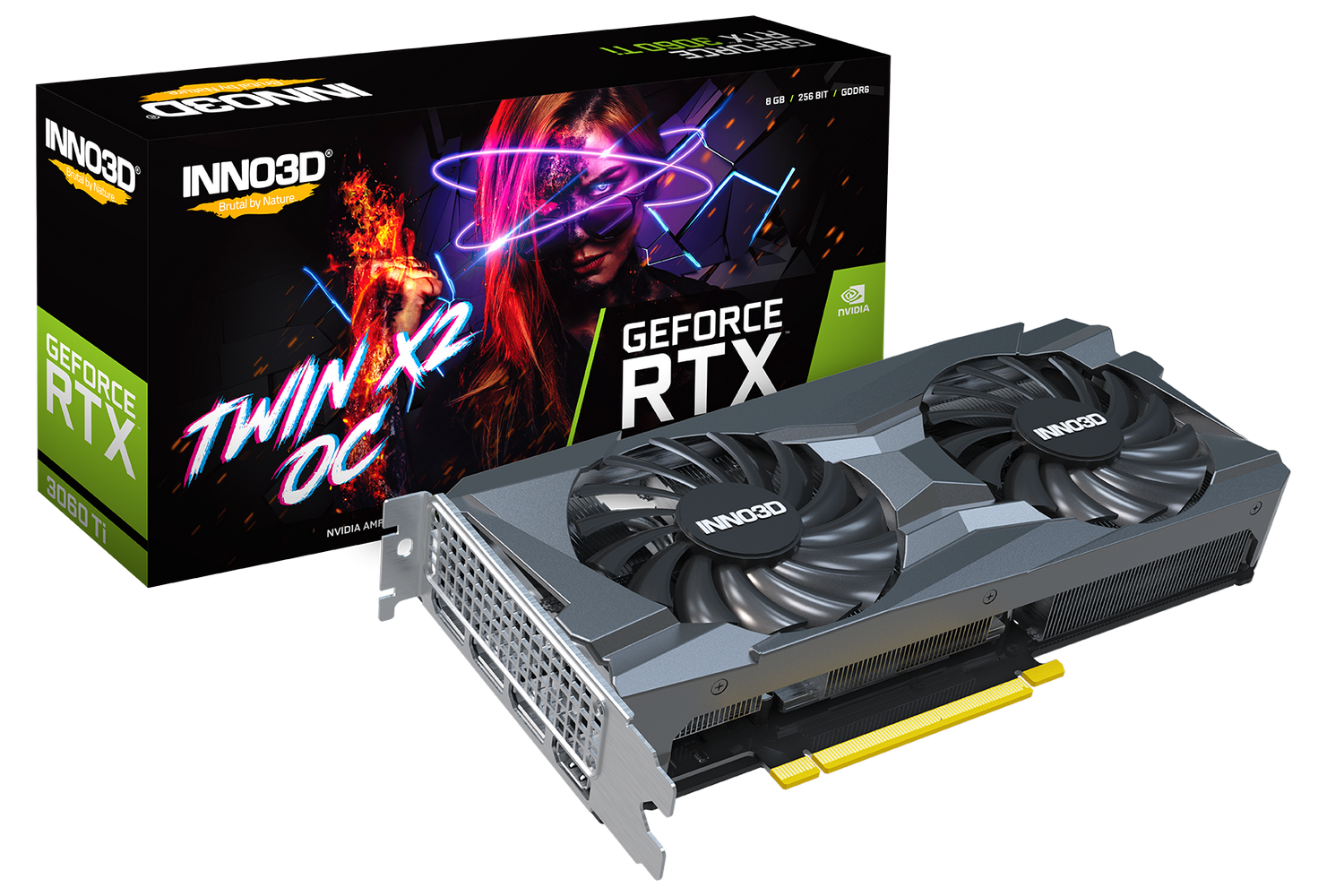 Продать Видеокарта Inno3D GeForce RTX 3060 Ti TWIN X2 8192MB  (N306T2-08D6-119032DH) LHR по Trade-In интернет-магазине Телемарт - Киев,  Днепр, Украина