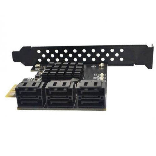 Купити Контролер T-Adapter PCI-E x1 to 6 x SATA ASM1166 - ціна в Києві, Львові, Вінниці, Хмельницькому, Франківську, Україні | інтернет-магазин TELEMART.UA фото