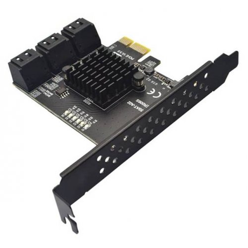 Купити Контролер T-Adapter PCI-E x1 to 6 x SATA ASM1166 - ціна в Києві, Львові, Вінниці, Хмельницькому, Франківську, Україні | інтернет-магазин TELEMART.UA фото
