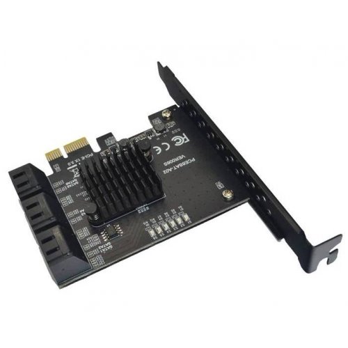 Купити Контролер T-Adapter PCI-E x1 to 6 x SATA ASM1166 - ціна в Києві, Львові, Вінниці, Хмельницькому, Франківську, Україні | інтернет-магазин TELEMART.UA фото
