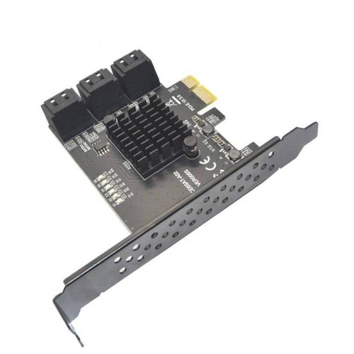 Купити Контролер T-Adapter PCI-E x1 to 6 x SATA ASM1166 - ціна в Києві, Львові, Вінниці, Хмельницькому, Франківську, Україні | інтернет-магазин TELEMART.UA фото