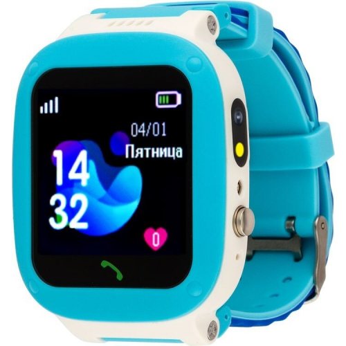 Дитячий смарт-годинник AmiGo GO004 Splashproof Camera+LED Blue купити в Україні | Telemart фото