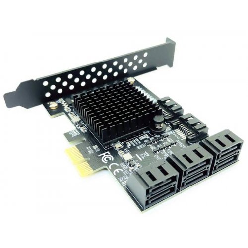 Купить Контроллер T-Adapter PCI-E x4 to 8 x SATA Marvell 88SE9215+JMB575 - цена в Харькове, Киеве, Днепре, Одессе
в интернет-магазине Telemart фото