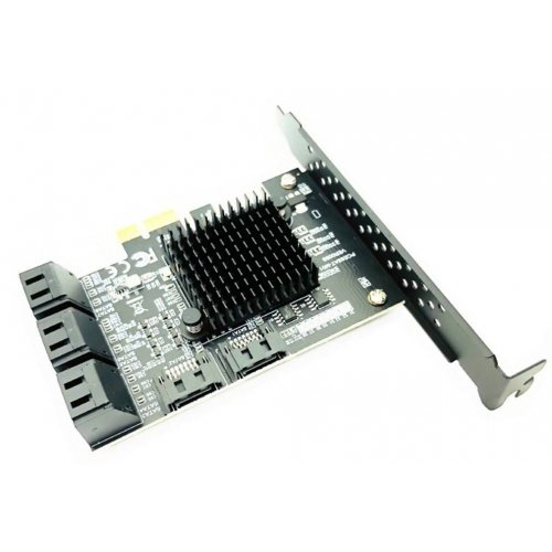 Купить Контроллер T-Adapter PCI-E x4 to 8 x SATA Marvell 88SE9215+JMB575 - цена в Харькове, Киеве, Днепре, Одессе
в интернет-магазине Telemart фото