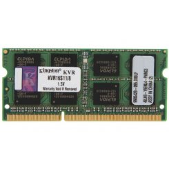Фото ОЗУ Kingston SODIMM DDR3 8GB 1600Mhz ValueRAM (KVR16S11/8WP)